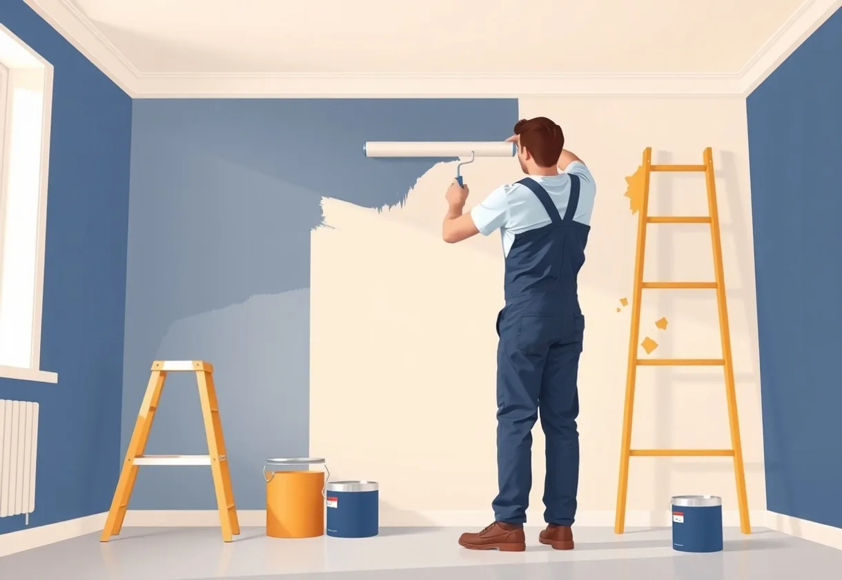 Peintre Saint-Germain-en-Laye 78100 en intervention sur un chantier